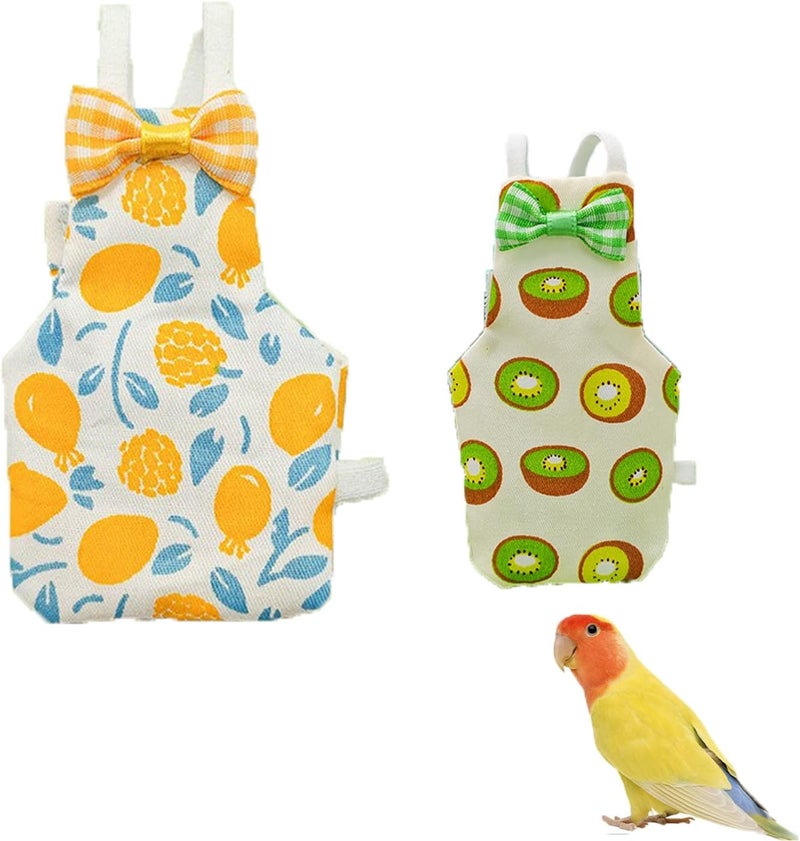 UtySty 2 Pack Bird Diaper Parrot Nappy Bird Flight Suits Harness Cockatiel Diaper Small Birds Clothes for Parakeet Cockatiels Mini Macaw Budgie Canary Pigeon Conure Budgies Mini Macaws Small Size - Image 1